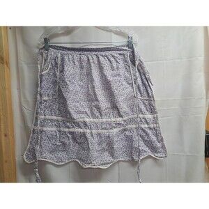 Vintage Handmade Purple Flowered Apron